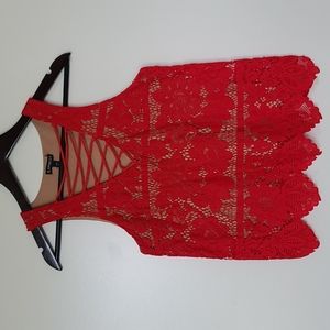 [NWOT] Express Lace Coral Tank Top (XS)